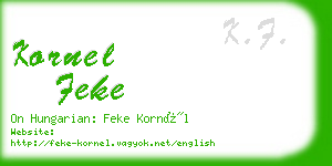 kornel feke business card